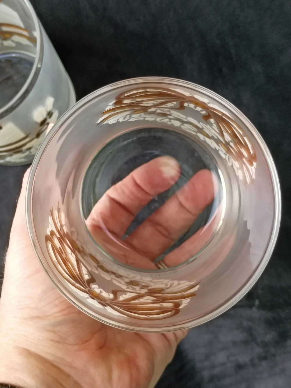 Set of 3 Culver Mid Century Double Old Fashion Tumbler Glasses Christmas